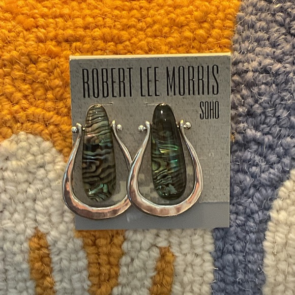 Robert Lee Morris Abalone Earrings - Picture 1 of 4
